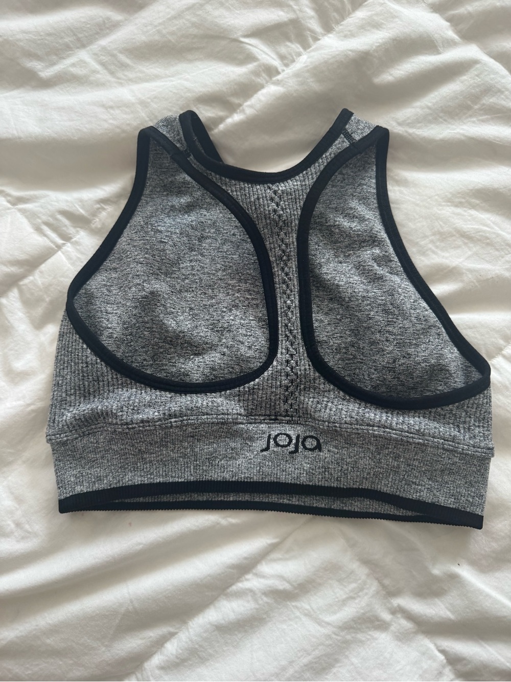 Joja Gray High-Neck Seamless with Black Trim -Set